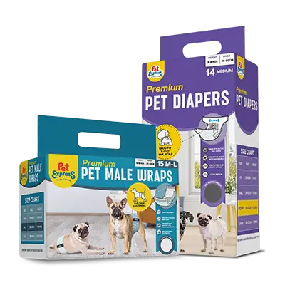 Pet Express Pet Diapers packaging range