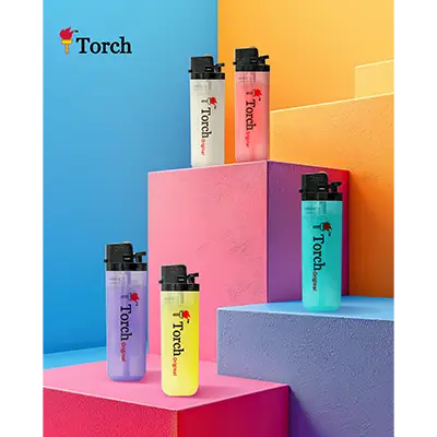 Torch promotional lighter product social content